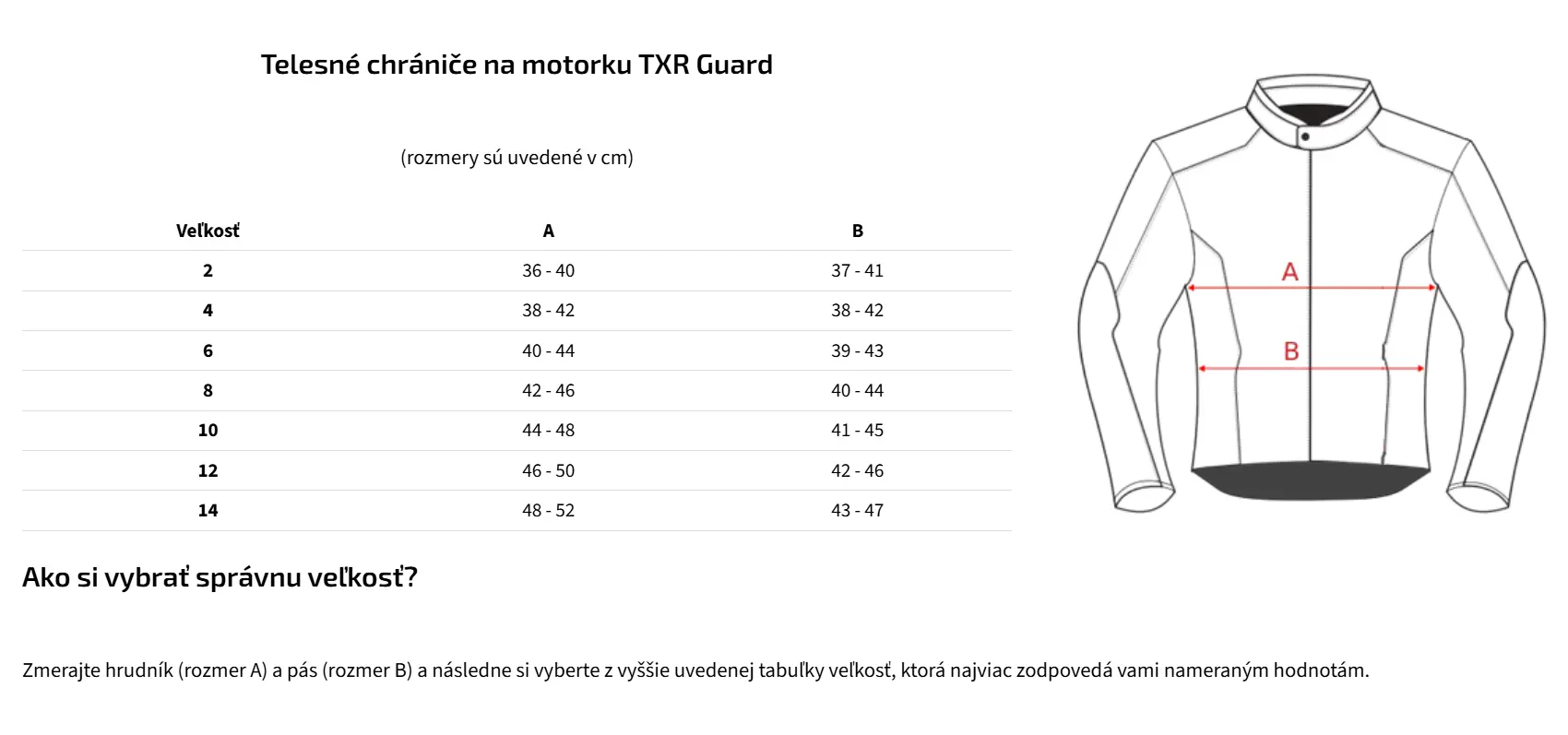 TXR Chránič tela Guard bielo-čierno-červený XL